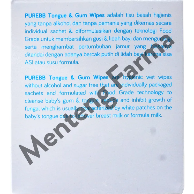 Pure Baby Tongue Gum Wipes Strawberry 20 Sheets - Tisu Basah Lidah dan Gusi Bayi