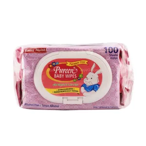 Pureen Baby Wipes (Pink) Value Pack 100pcs x 2