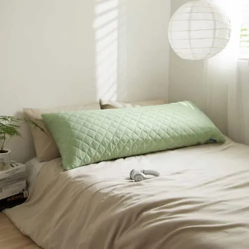 Quilted Cooling Body Pillow - 20" X 54" - Green