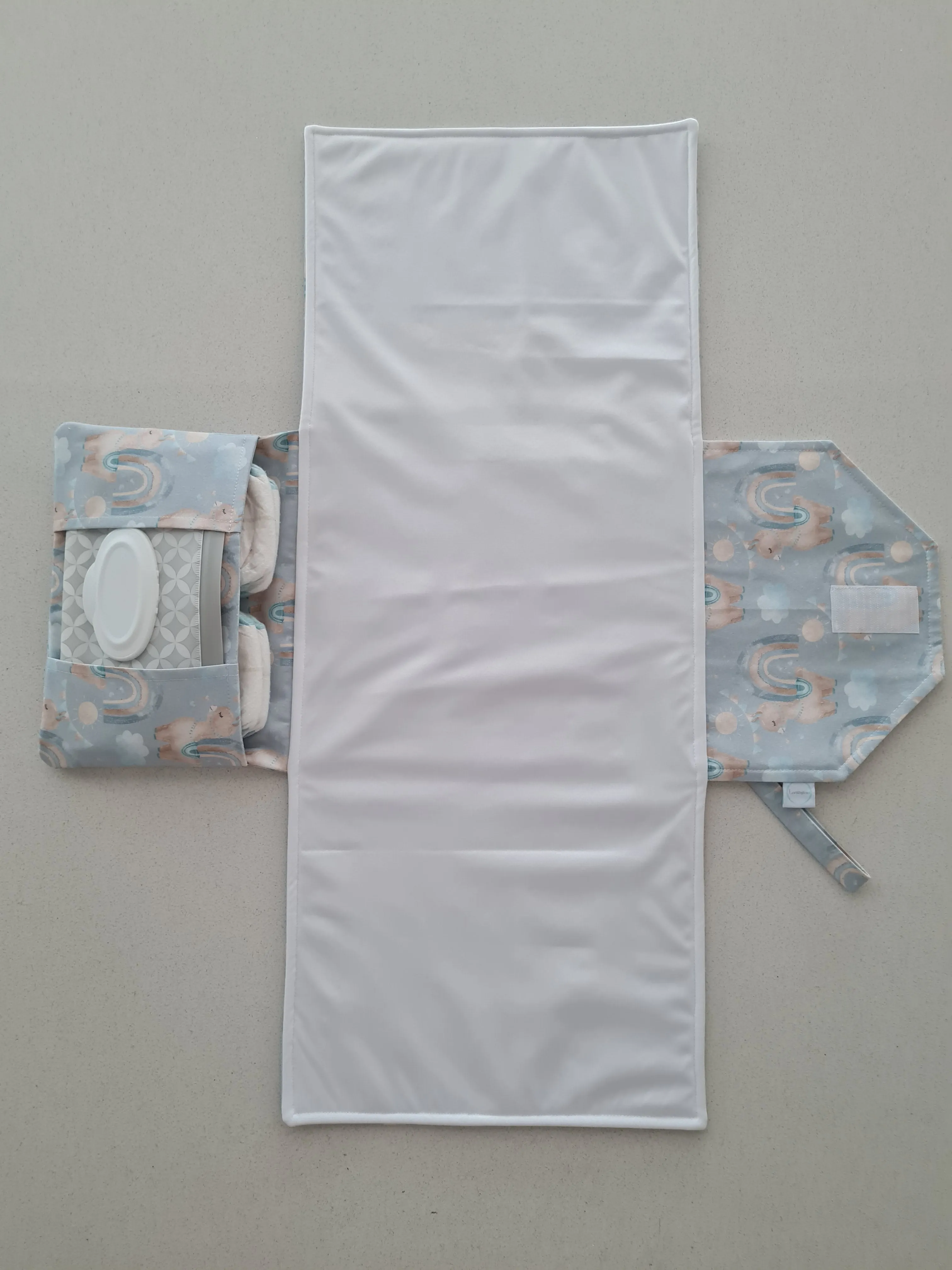 Rainbows & Llamas Nappy change mat clutch (Pre Order- Dispatches in 10 -12 days)