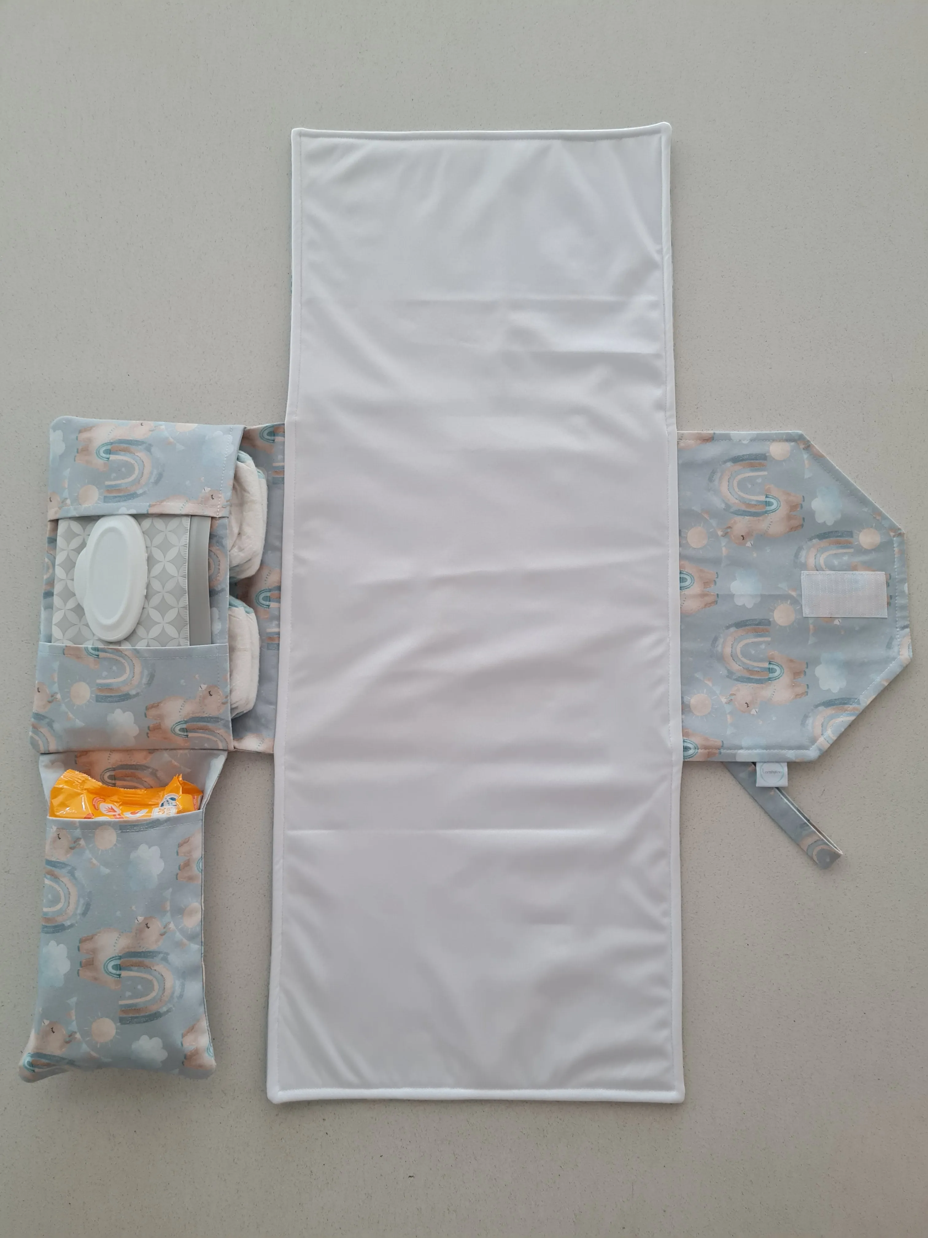 Rainbows & Llamas Nappy change mat clutch (Pre Order- Dispatches in 10 -12 days)