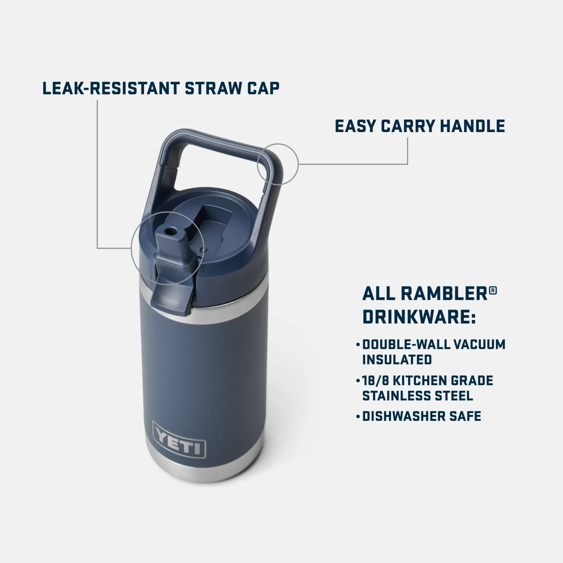 Rambler Jr 12oz Kids Bottle w/ Straw Cap