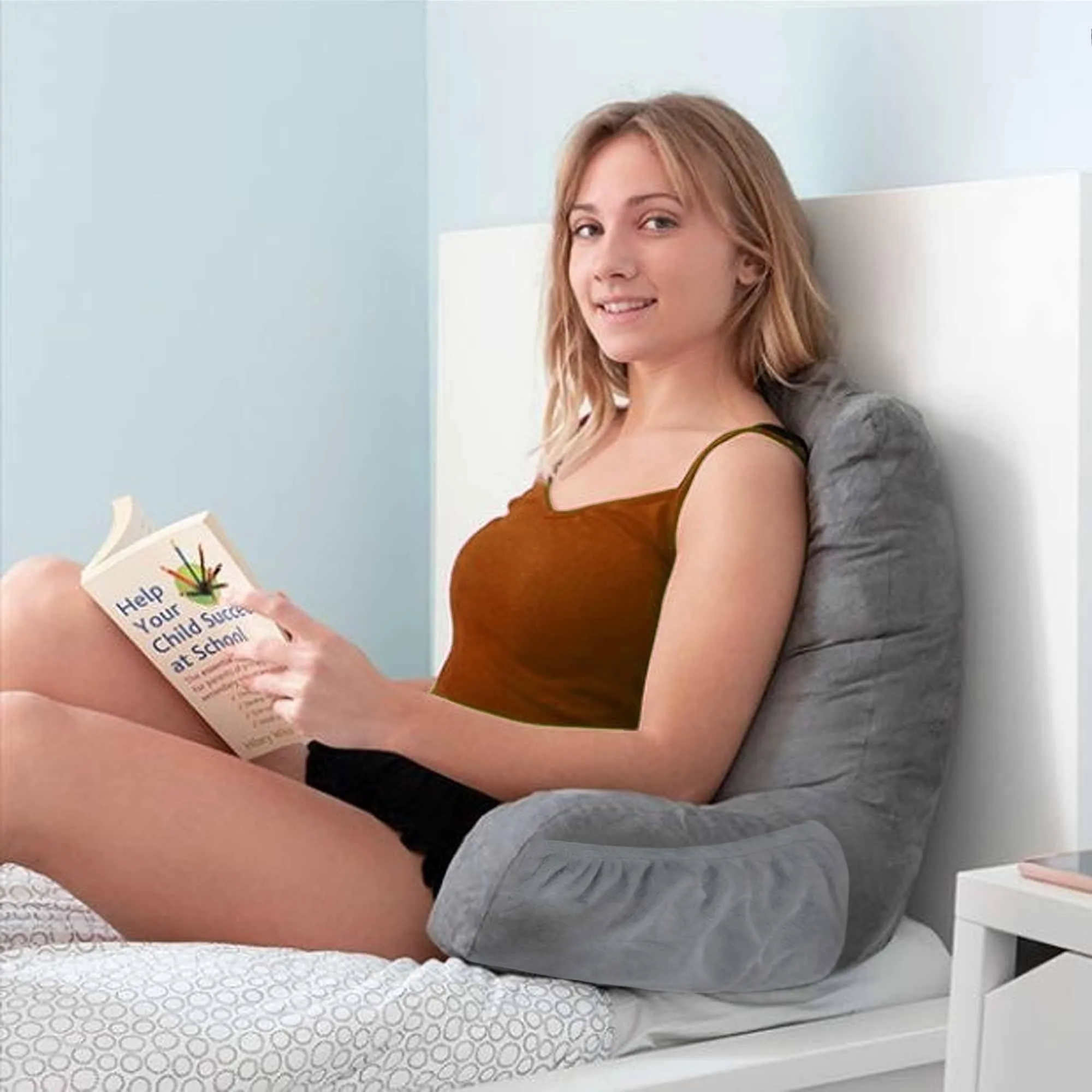 Reading Pillows for Sitting in Bed Adult with Arms Support for Body
