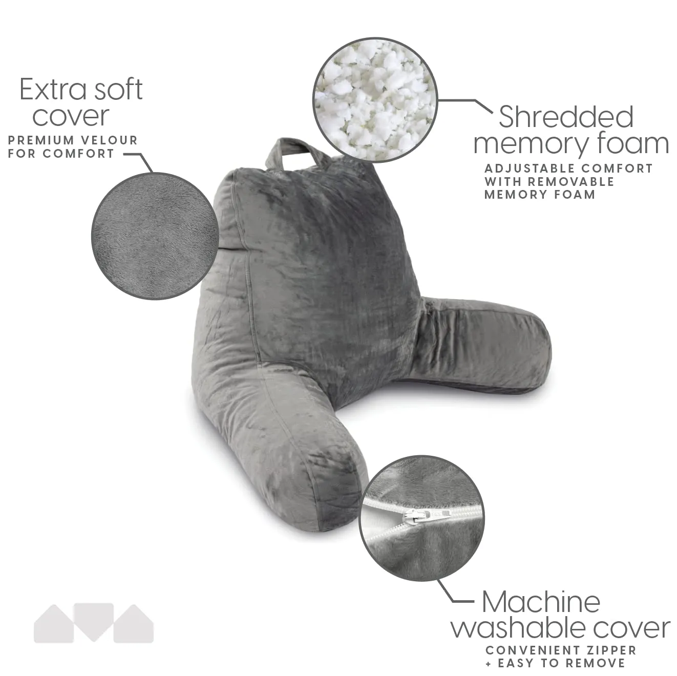 Reading Pillows with Shredded Memory Foam for Comfort and Support