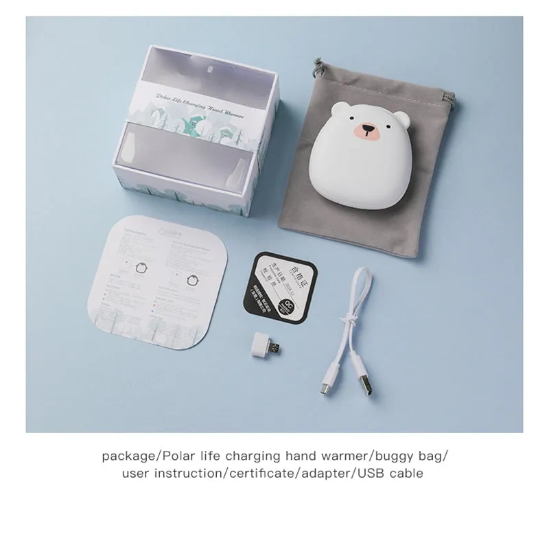 Rechargeable Electric Hand Warmers - Cartoon Penguin /Polar Bear