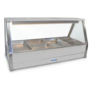 Roband Straight Glass Hot Food Display, Double Row. Sliding Doors x 2, E24RD-RD (Order in item)