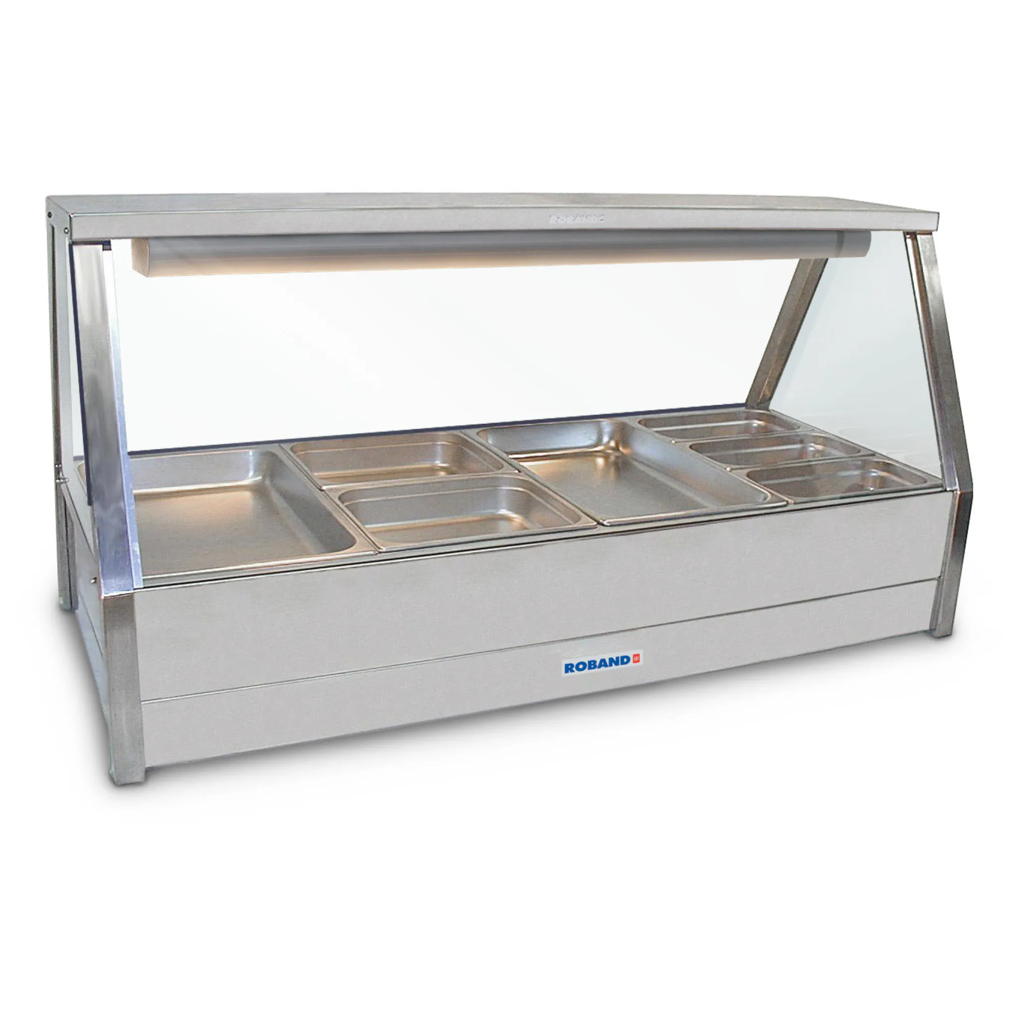 Roband Straight Glass Hot Food Display, Double Row. Sliding Doors x 2, E24RD-RD (Order in item)
