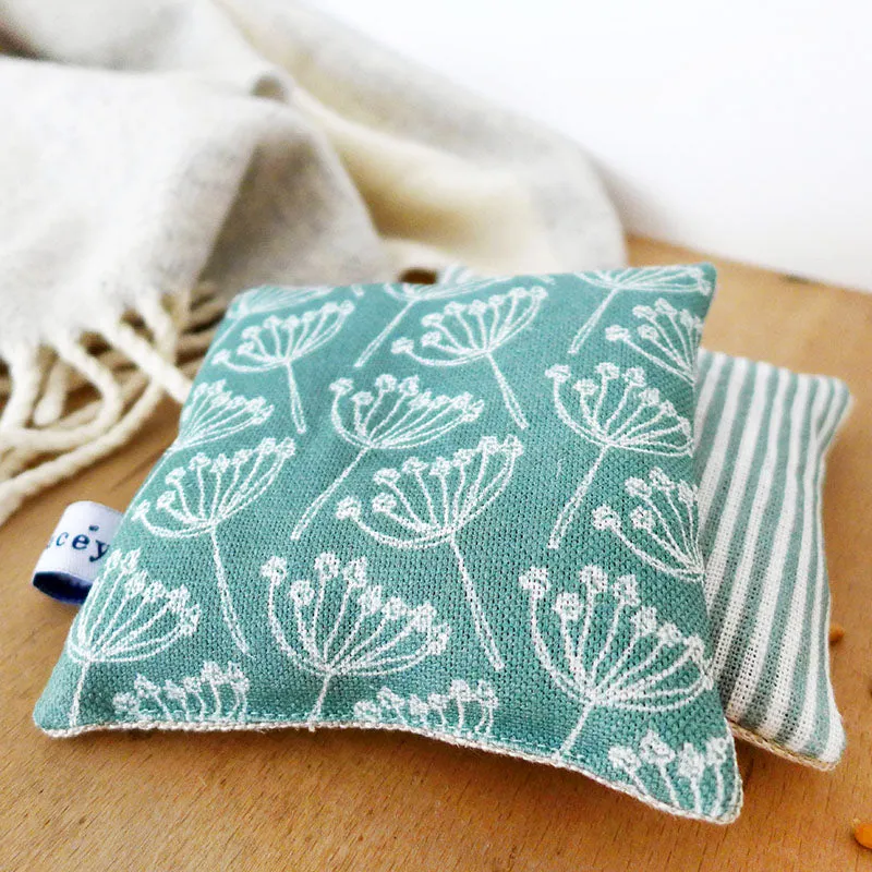 Sea Green Cow Parsley Wheat Hand Warmers