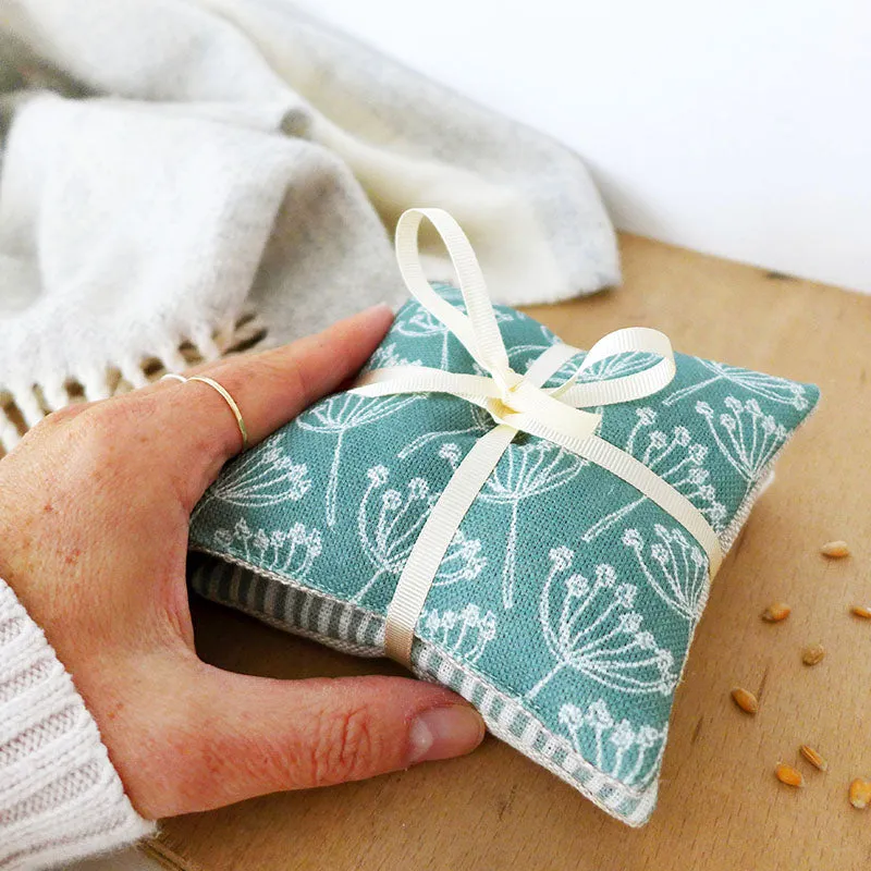 Sea Green Cow Parsley Wheat Hand Warmers