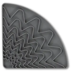 Silicone Triangle Lick Mat with Suction Cups, Size 9.5" x 6.5"