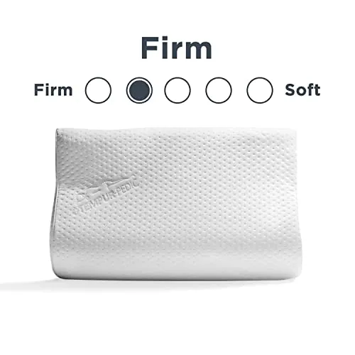 Tempur-Pedic TEMPUR-Ergo Neck Pillow Firm Support, Medium Profile, White