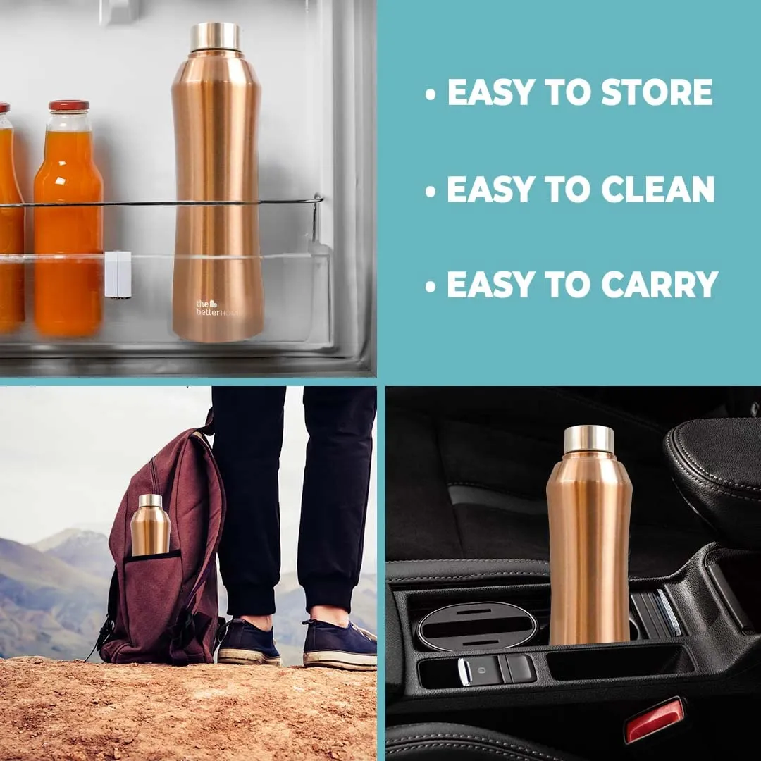 The Better Home Stainless Steel Water Bottle 1 Litre | Non-Toxic & BPA Free Water Bottles 1  Litre | Rust-Proof, Lightweight, Leak-Proof & Durable Steel Bottle For Home, Office & School‚Ä¶ (Pack of 50)