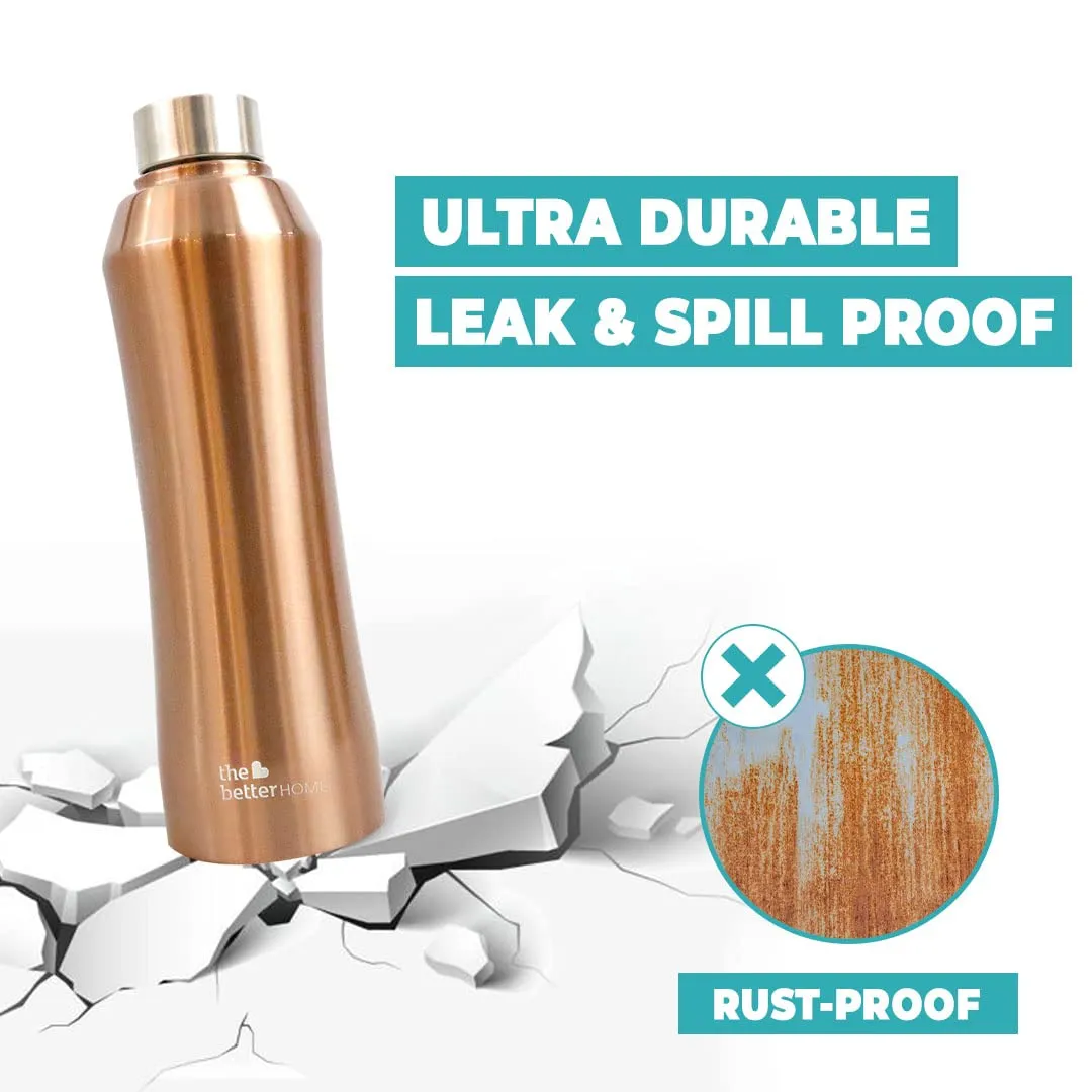 The Better Home Stainless Steel Water Bottle 1 Litre | Non-Toxic & BPA Free Water Bottles 1  Litre | Rust-Proof, Lightweight, Leak-Proof & Durable Steel Bottle For Home, Office & School‚Ä¶ (Pack of 50)