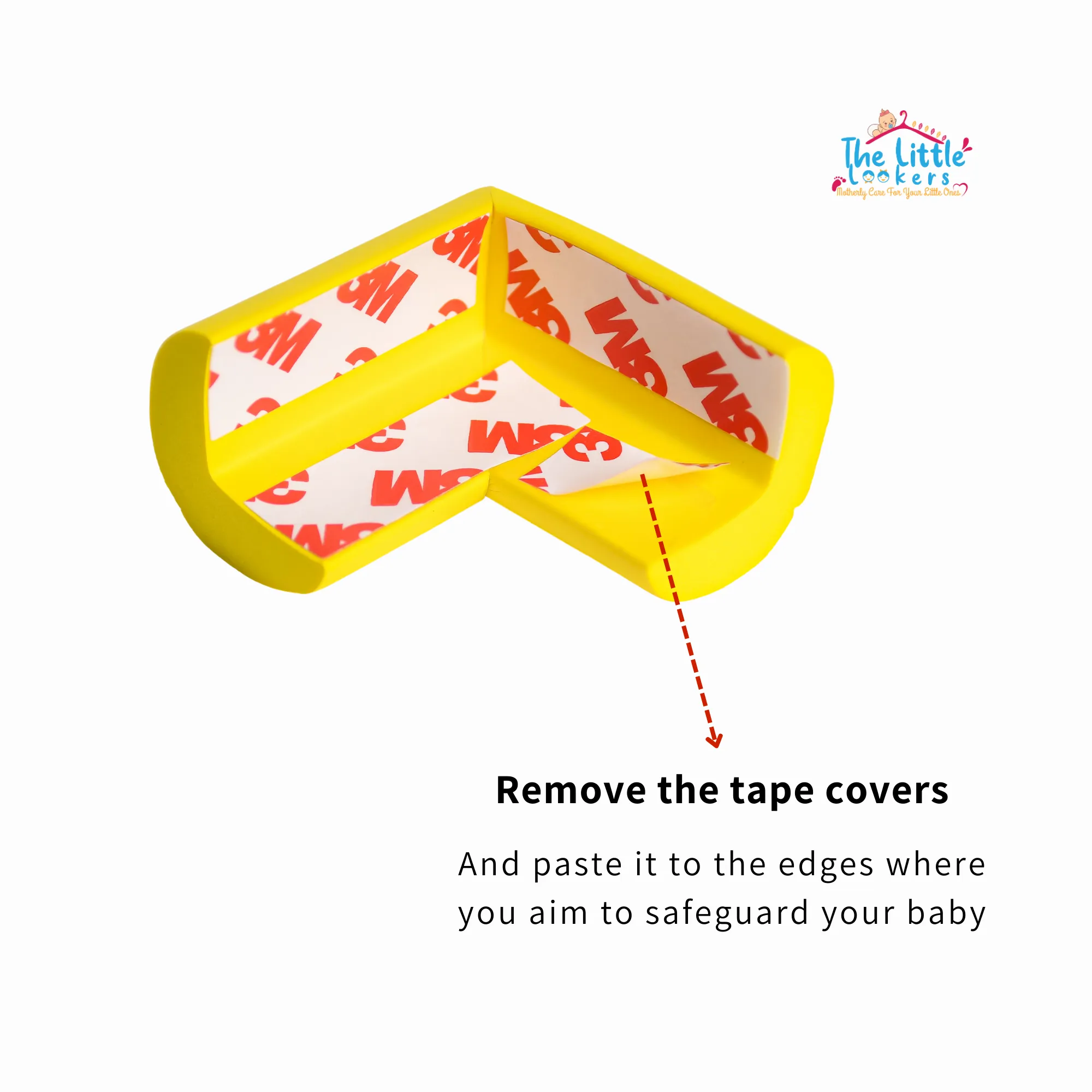 THE LITTLE LOOKERS Baby Proofing L-Shaped Corner Guards | Child Safety Edge Protectors | Baby Safety Furniture Cushion Corner | with Adhesive Tape for Babies/Kids/Children