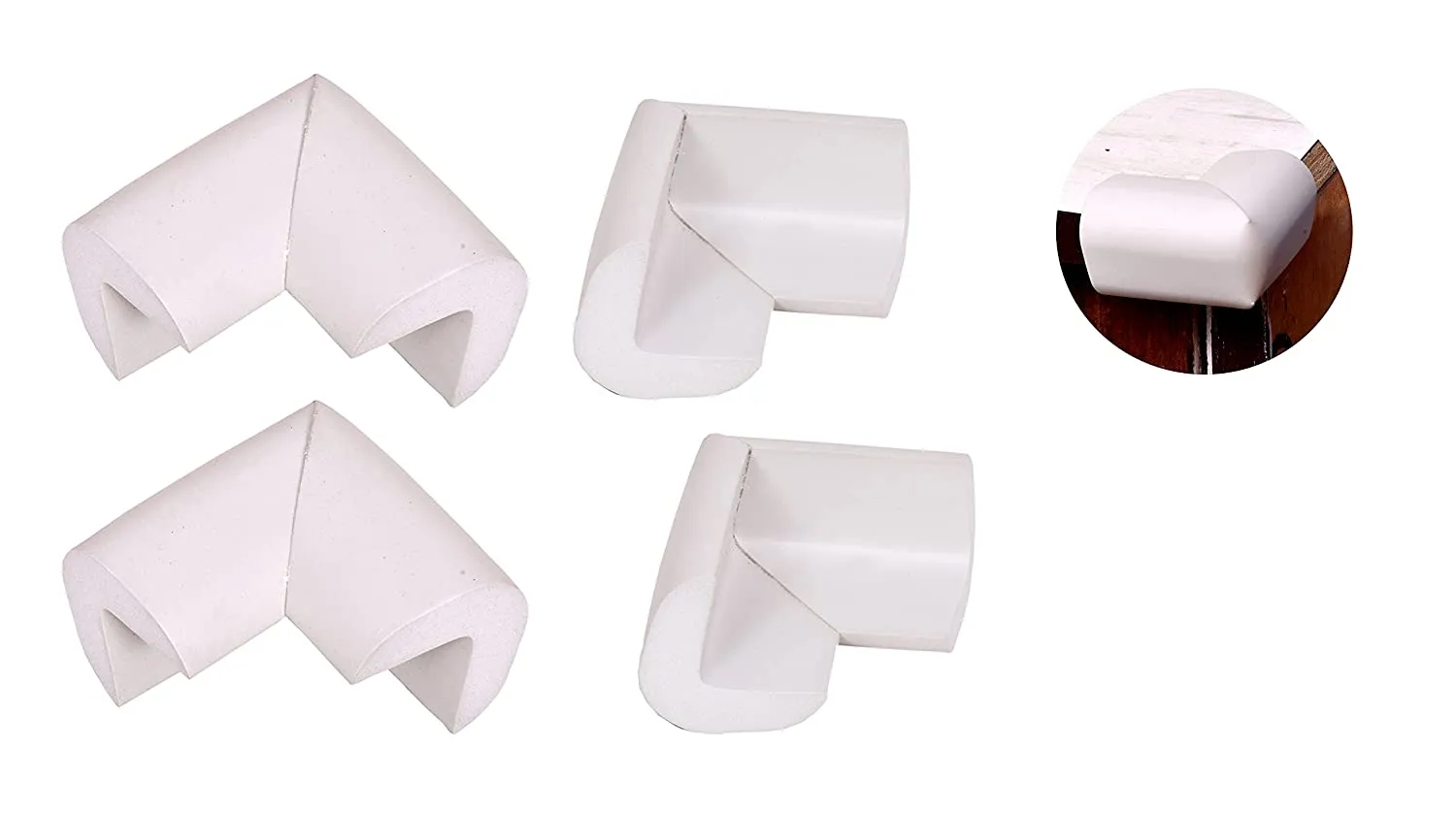 THE LITTLE LOOKERS Baby Proofing L-Shaped Corner Guards | Child Safety Edge Protectors | Baby Safety Furniture Cushion Corner | with Adhesive Tape for Babies/Kids/Children