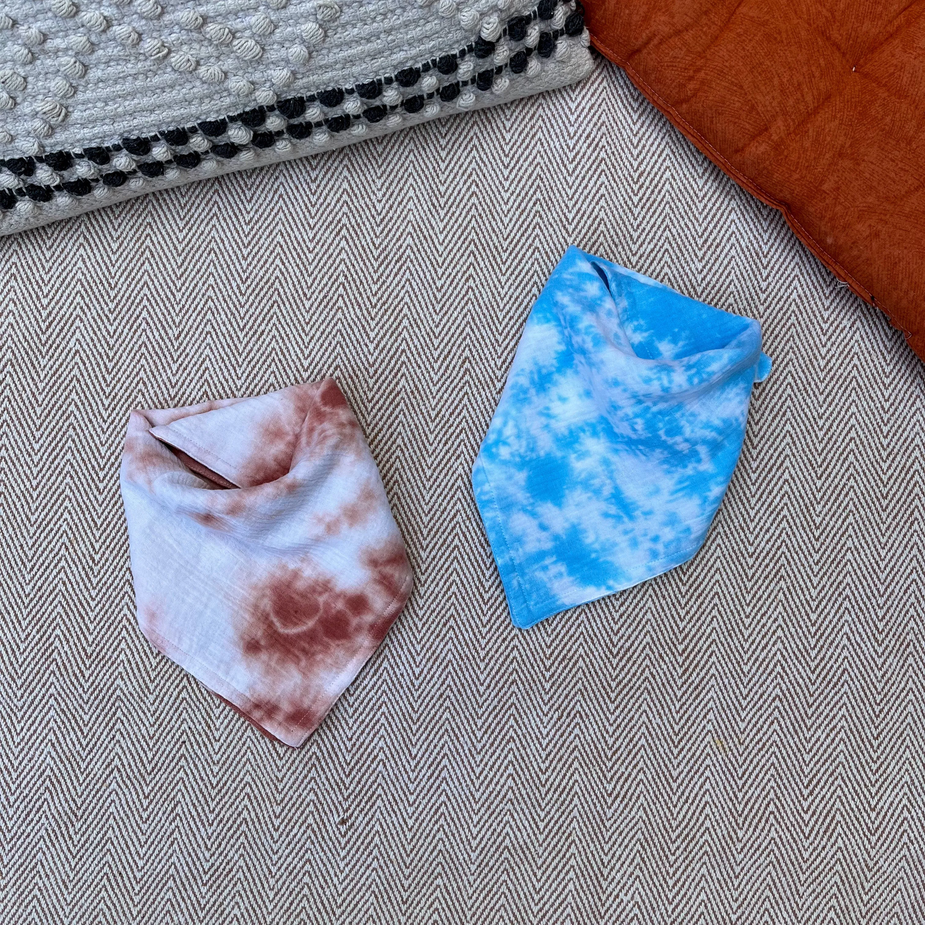 Tie-Dye Bandana Bibs Set For Babies