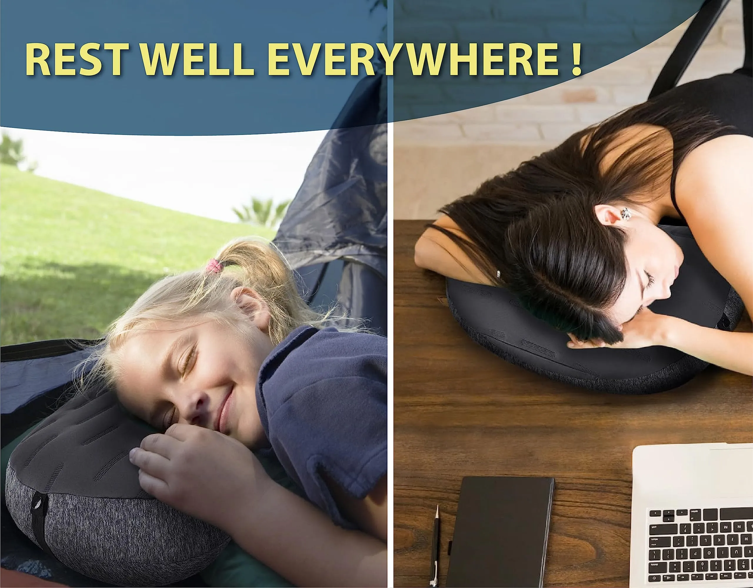TREKOLOGY Inflatable Pillow, Camping Pillows Backpacking Pillow Ultralight Hiking Pillow Inflatable Camping Pillow Sleeping Blow Up Pillow Camping Camp Pillow Backpacking Air Pillow Camping-ALUFT PLUS