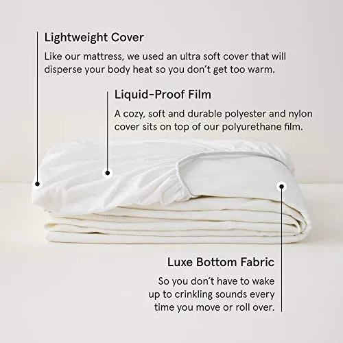 Tuft & Needle Twin XL Mattress Protector - Waterproof, Liquid-Proof, Sleeps Quiet, Fitted Sheet Style, Soft and Comfortable