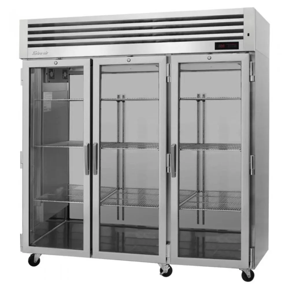 Turbo Air PRO-77H-G 77.75" 3 Section Heated Cabinet, 73.9 cu. Ft., 208-230v/115v/60/1