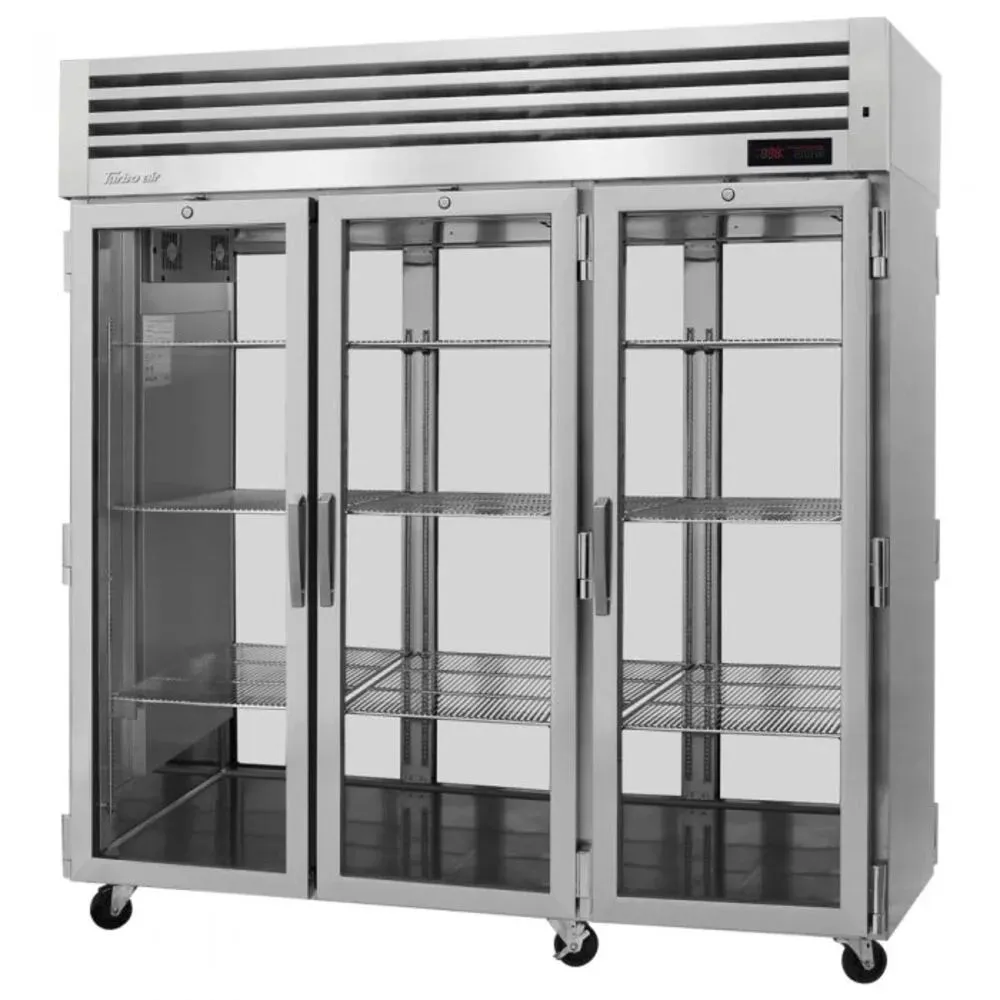 Turbo Air PRO-77H-G-PT 3 Section 77.75" Pass-Thru Heated Cabinet, 78.1 cu. Ft., 208-230v/115v/60/1