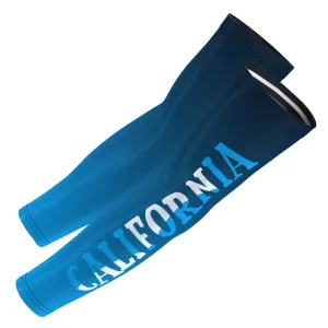 Unisex Blue California Quick Dry Cycling Arm-Warmers
