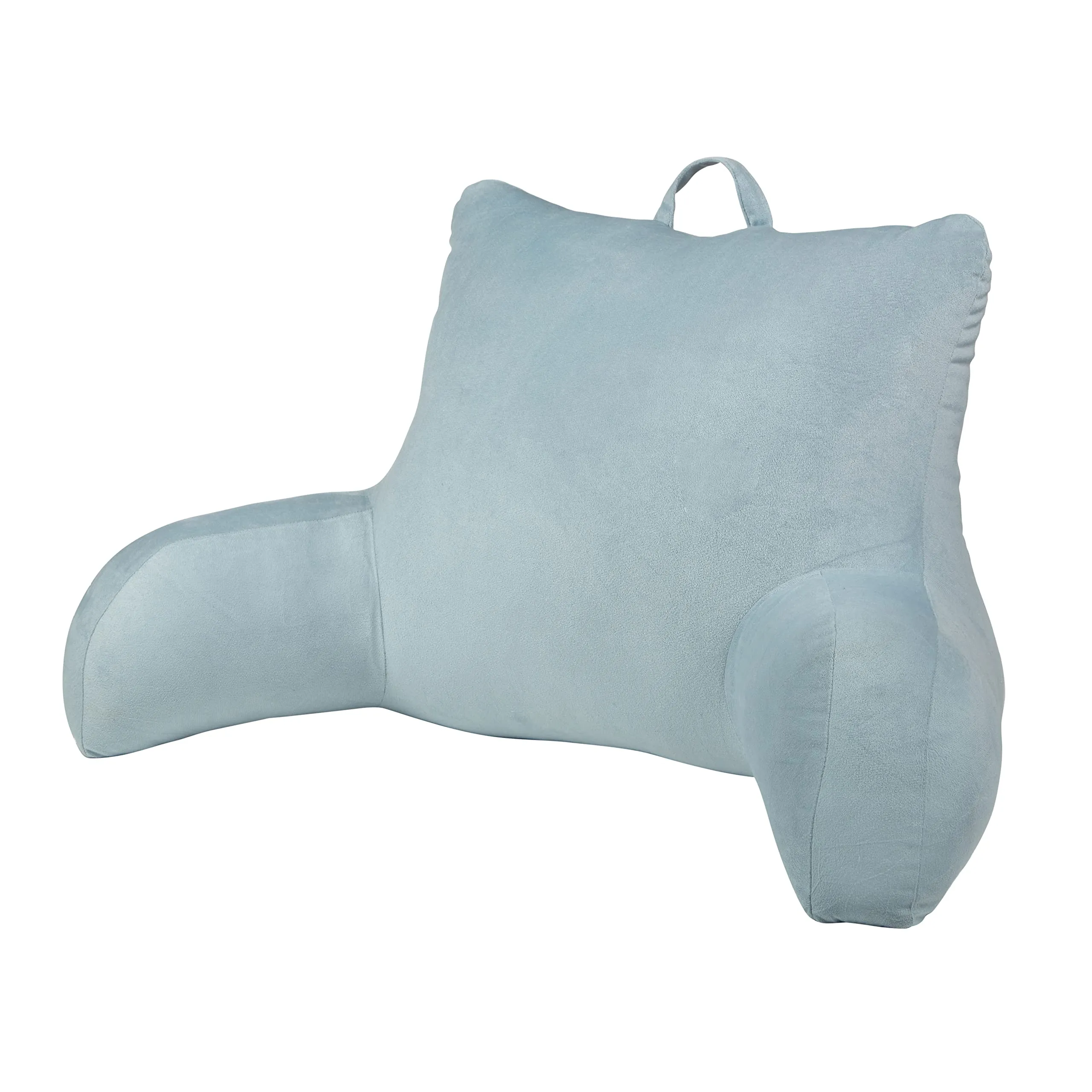 Velour Neck Back Lumbar Support Pillow Reading Pillow with Arms