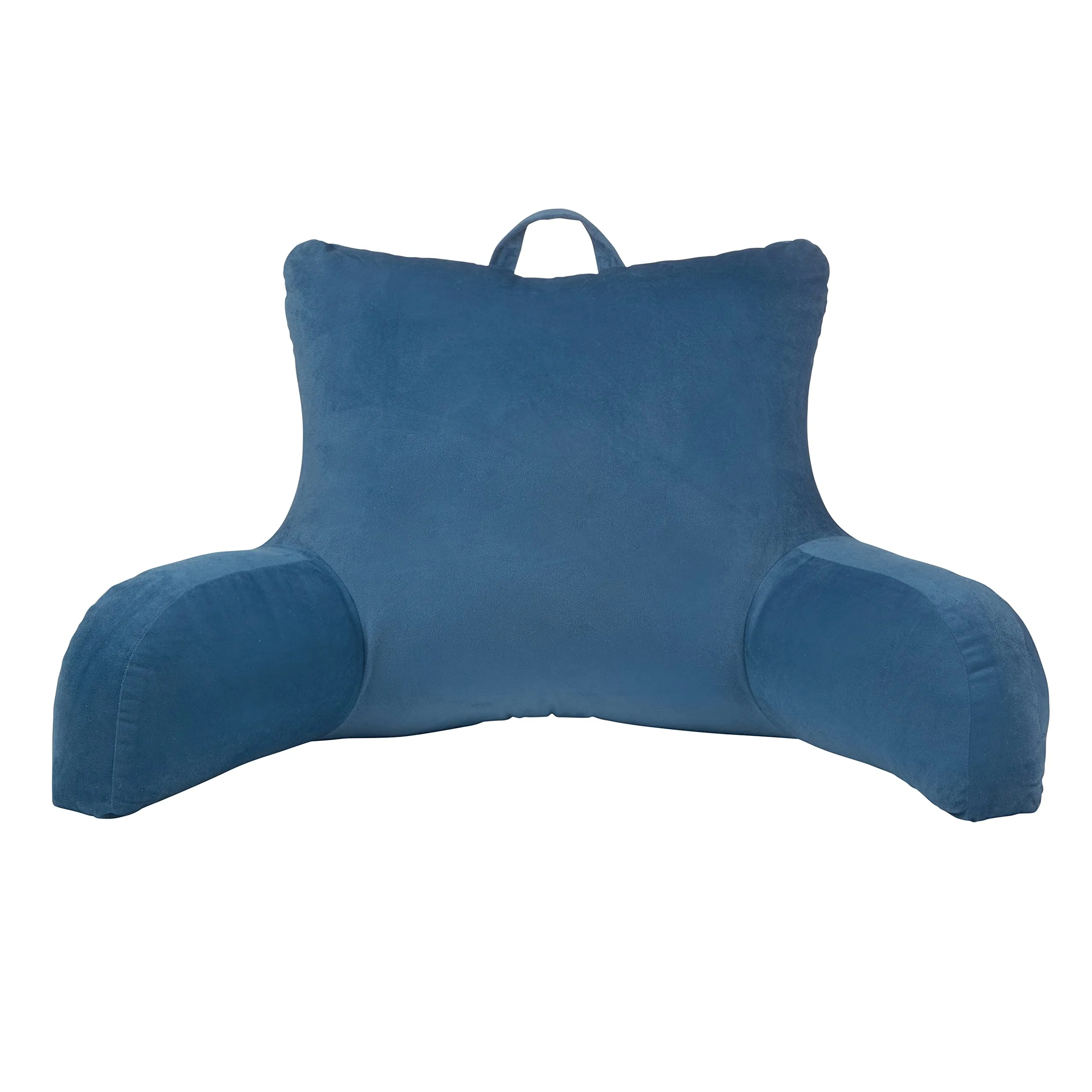 Velour Neck Back Lumbar Support Pillow Reading Pillow with Arms