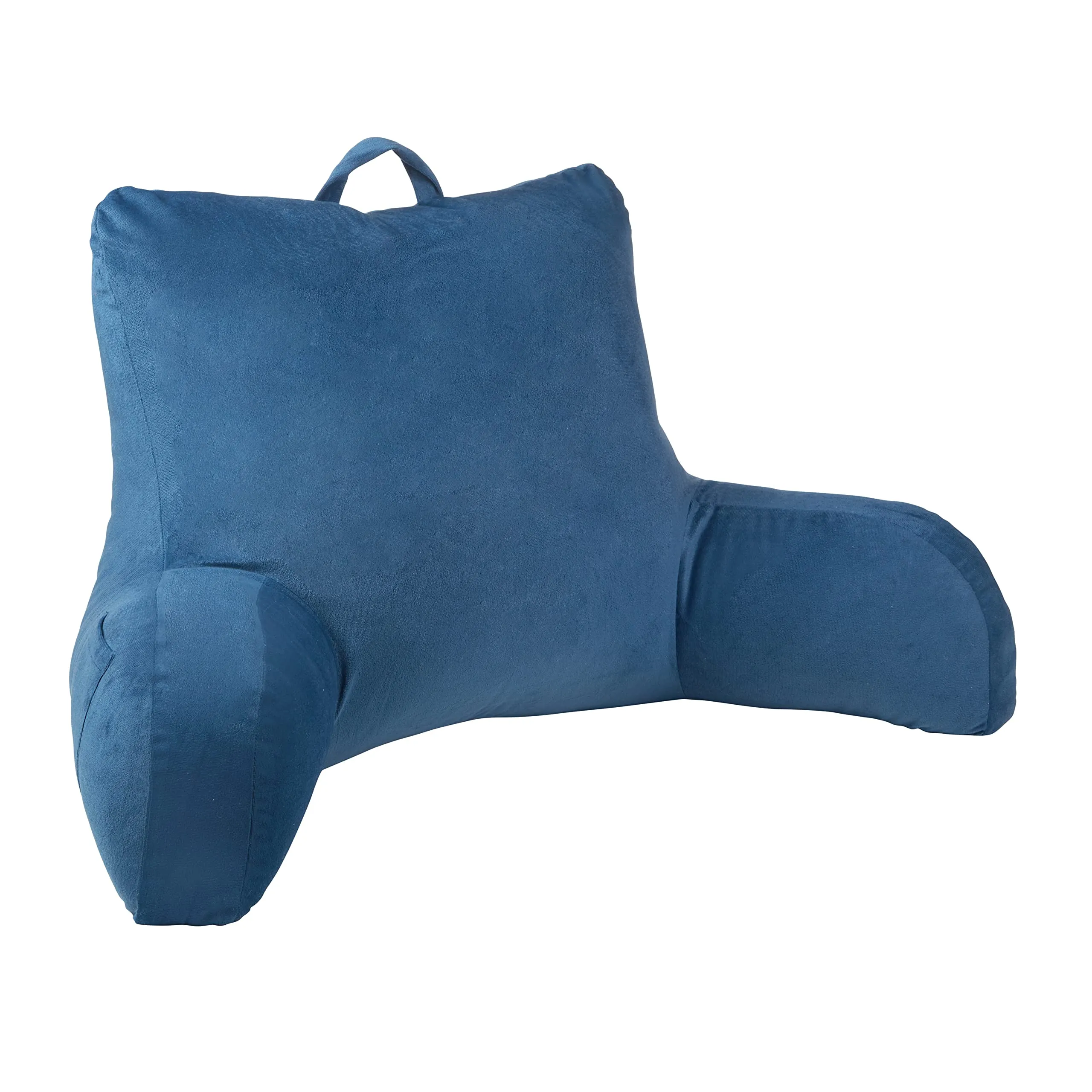 Velour Neck Back Lumbar Support Pillow Reading Pillow with Arms