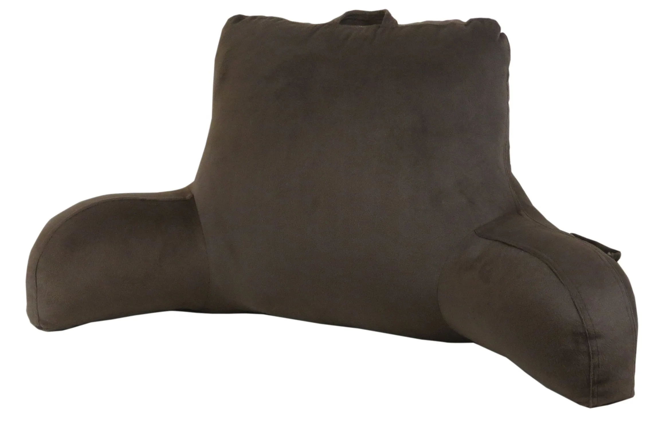 Velour Neck Back Lumbar Support Pillow Reading Pillow with Arms
