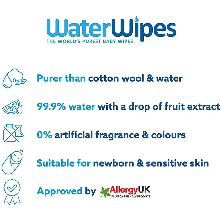 WaterWipes Baby Wipes (4x60's)
